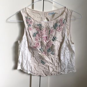 Embroidered summer tank top